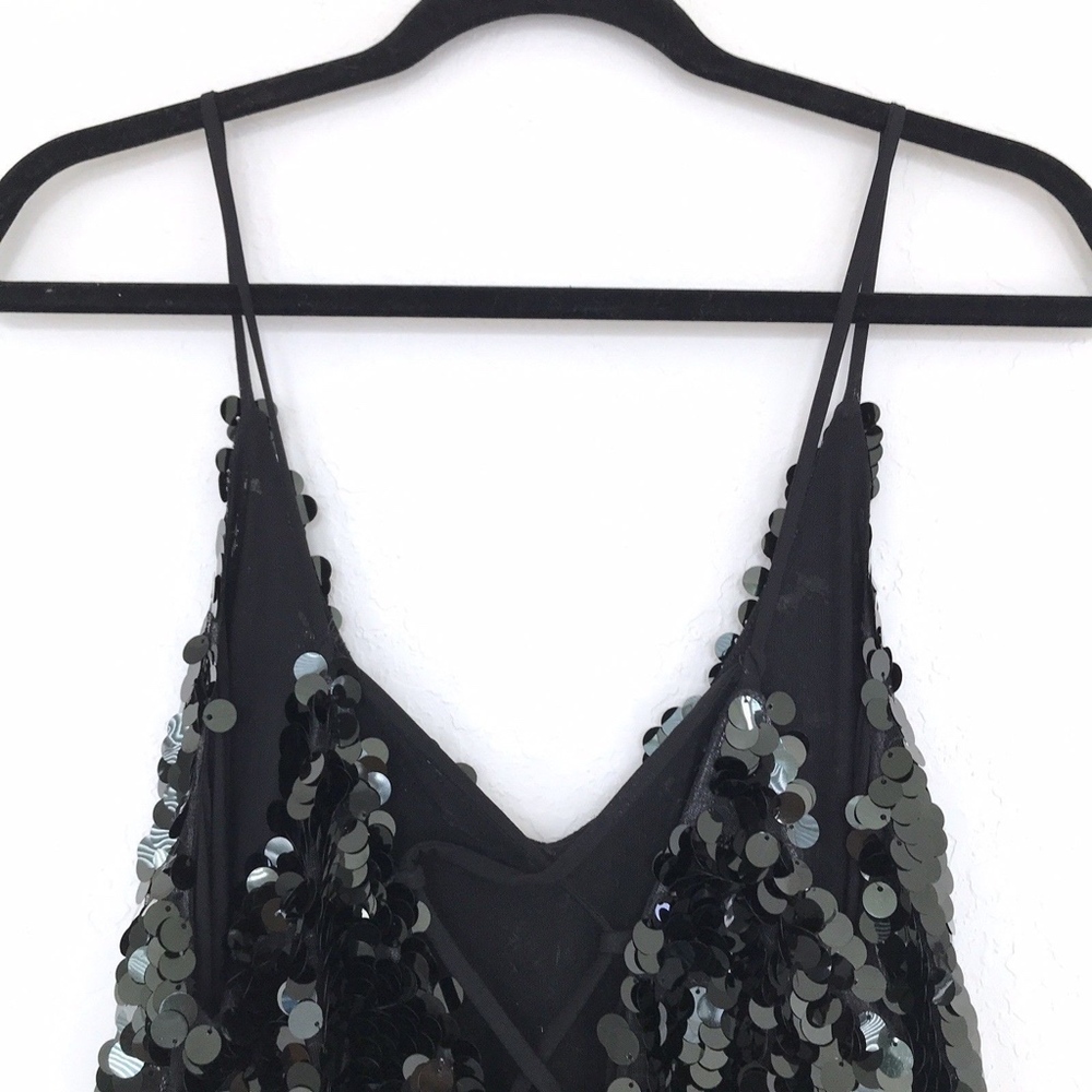 Free People Green Sequin Maxi Dress Gown - Picture 6 of 8
